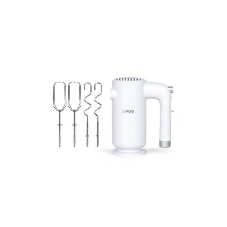 Batteur électrique - LIVOO - 250 W - 5 vitesses - Fonction turbo - Blanc Batteur électrique - LIVOO - 250 W - 5 vitesses - Fonction turbo - Blanc