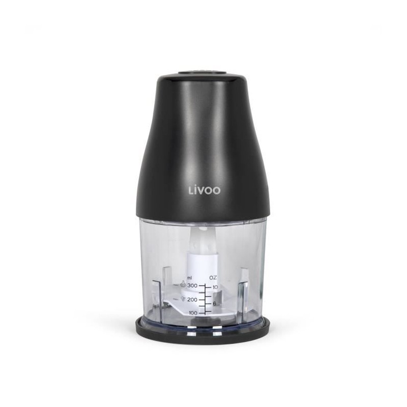 Hachoir - LIVOO - 300 ml - 400 W - 1 vitesse et fonction turbo - 2 lam Hachoir - LIVOO - 300 ml - 400 W - 1 vitesse et fonction turbo - 2 lam