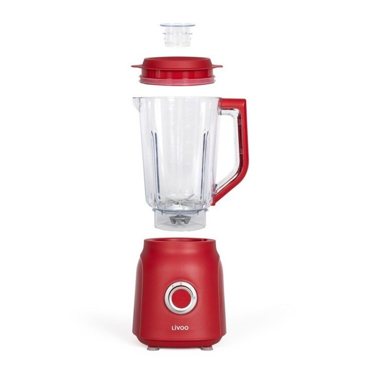 Blender - LIVOO - DOP242R - Rouge chili et tranparent Blender - LIVOO - DOP242R - Rouge chili et tranparent
