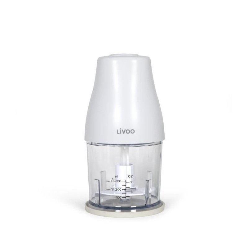 Hachoir - LIVOO - 300 ml - 400 W - 1 vitesse et fonction turbo - 2 lam Hachoir - LIVOO - 300 ml - 400 W - 1 vitesse et fonction turbo - 2 lam