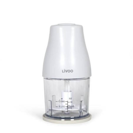 Hachoir - LIVOO - 300 ml - 400 W - 1 vitesse et fonction turbo - 2 lam