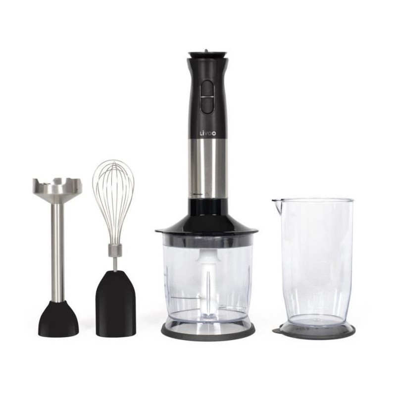 Set mixeur plongeant - LIVOO - DOP246 - 800 W - 12 vitesses - Noir Set mixeur plongeant - LIVOO - DOP246 - 800 W - 12 vitesses - Noir