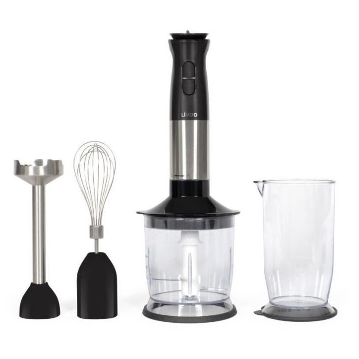 Set mixeur plongeant - LIVOO - DOP246 - 800 W - 12 vitesses - Noir Set mixeur plongeant - LIVOO - DOP246 - 800 W - 12 vitesses - Noir
