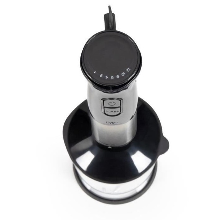 Set mixeur plongeant - LIVOO - DOP246 - 800 W - 12 vitesses - Noir Set mixeur plongeant - LIVOO - DOP246 - 800 W - 12 vitesses - Noir