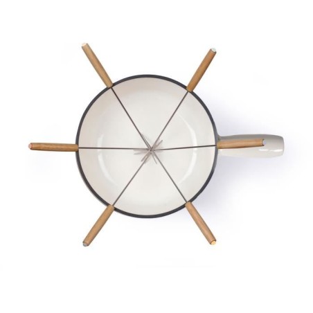 Service a fondue tradition - LIVOO - MEN426C - 2,6L - 6 personnes - Fonte émaillée - 6 fourchettes - Caquelon compatible tous