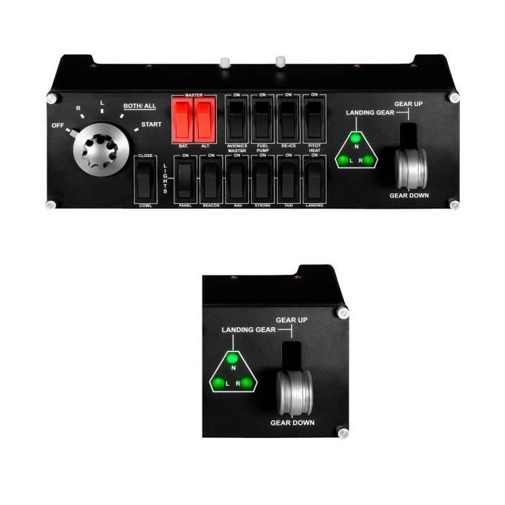 Panneau de commutation - Filaire - Saitek by Logitech G - Pro Flight switch panel - Compatible PC - Noir