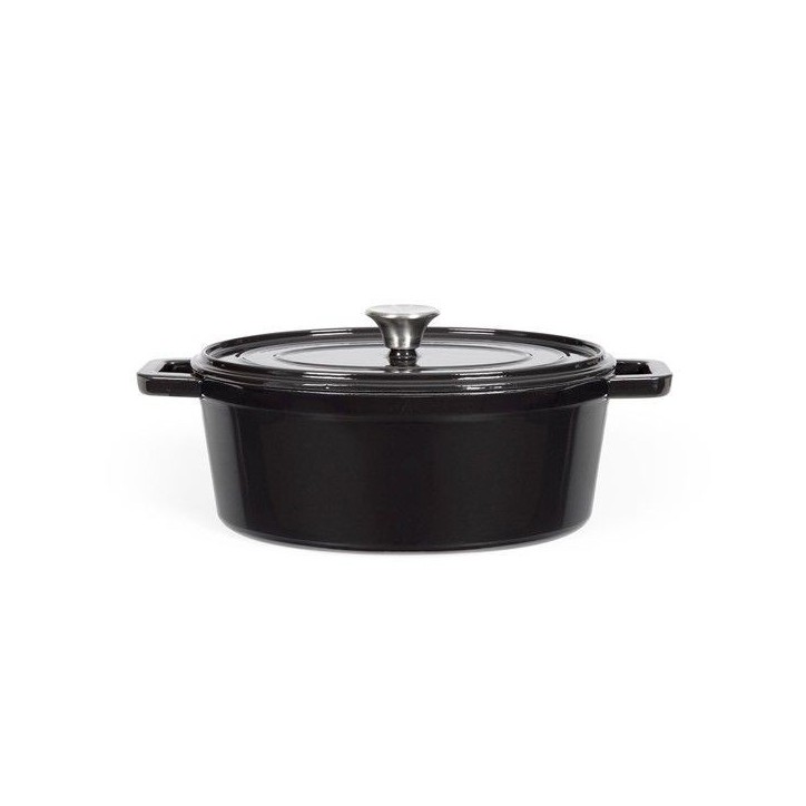 Cocotte ovale - LIVOO - MEP129N - 4,5 L - Fonte émaillée - Couvercle avec picots - Tous feux - 29 x 22 cm Cocotte ovale - LIVOO - MEP129N - 4,5 L - Fonte émaillée - Couvercle avec picots - Tous feux - 29 x 22 cm