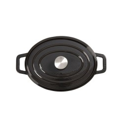 Cocotte ovale - LIVOO - MEP129N - 4,5 L - Fonte émaillée - Couvercle