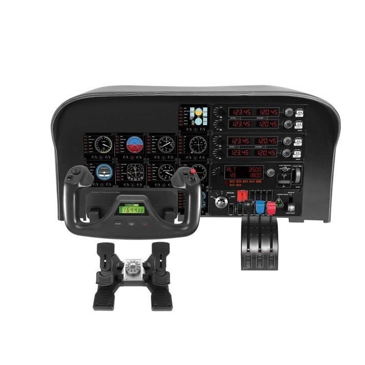 Panneau de commutation - Filaire - Saitek by Logitech G - Pro Flight switch panel - Compatible PC - Noir