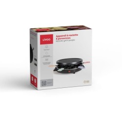 Appareil a raclette 6 personnes - LIVOO - DOC207P - 800W - 6 personnes