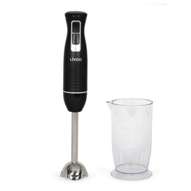 Mixeur plongeant avec bol - LIVOO - DOP245N - 400 W - 2 vitesses - Noir Mixeur plongeant avec bol - LIVOO - DOP245N - 400 W - 2 vitesses - Noir