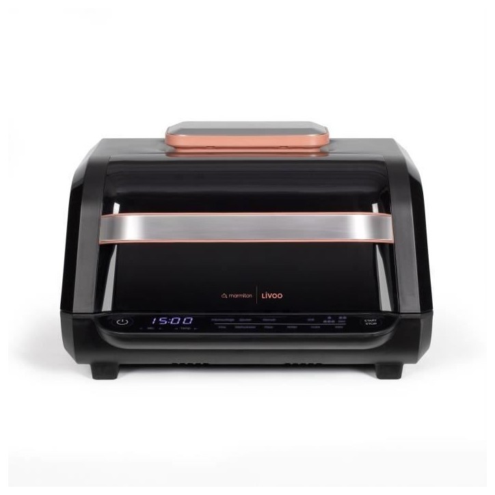Friteuse sans huile et grill - LIVOO - Livoo x Marmiton - DOC305 - 6 L - 1500-1700 W - 2 en 1 - 8 programmes - 4 réglages de ch Friteuse sans huile et grill - LIVOO - Livoo x Marmiton - DOC305 - 6 L - 1500-1700 W - 2 en 1 - 8 programmes - 4 réglages de ch