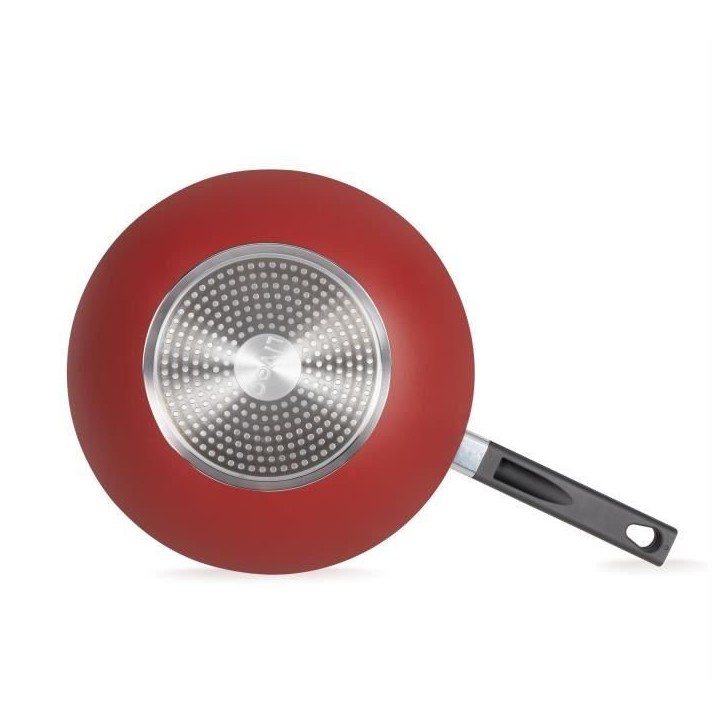 Wok - LIVOO - MEP156R - 32 cm - Antiadhésif sans PFOA ni PFOS - Manche silicone - Tous feux dont induction Wok - LIVOO - MEP156R - 32 cm - Antiadhésif sans PFOA ni PFOS - Manche silicone - Tous feux dont induction