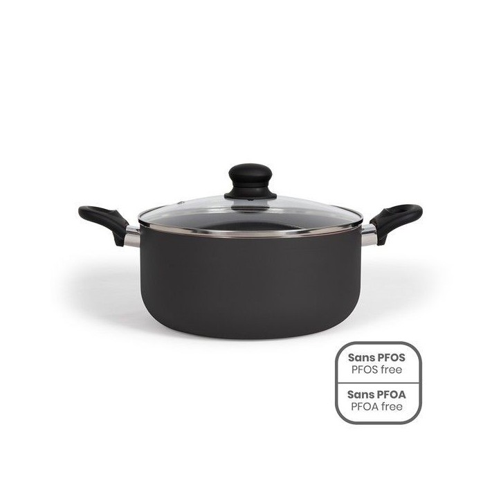 Faitout - LIVOO - MEP150R - 24 cm - Antiadhésif sans PFOA ni PFOS - Poignées silicone - Tous feux dont induction Faitout - LIVOO - MEP150R - 24 cm - Antiadhésif sans PFOA ni PFOS - Poignées silicone - Tous feux dont induction