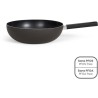 Wok - LIVOO - MEP156N - 32 cm - Antiadhésif sans PFOA ni PFOS - Manch
