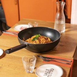 Wok - LIVOO - MEP156N - 32 cm - Antiadhésif sans PFOA ni PFOS - Manch