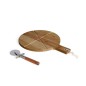 Set a pizza - LIVOO - MES158 - Bois acacia - 30 x 45 cm - 1 roulette a pizza - Poignée avec trou de suspension Set a pizza - LIVOO - MES158 - Bois acacia - 30 x 45 cm - 1 roulette a pizza - Poignée avec trou de suspension