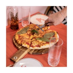 Set a pizza - LIVOO - MES158 - Bois acacia - 30 x 45 cm - 1 roulette a