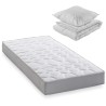 Pack matelas 90x190 cm + couette + oreiller - 330 Ressorts ensachés -