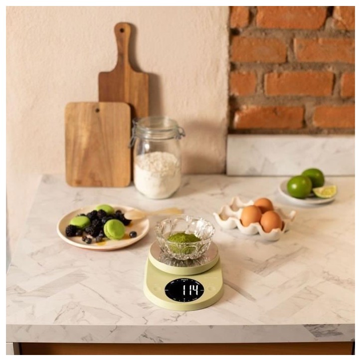 Balance de cuisine électronique - LIVOO - DOM493M - Max. 5 kg - 4 unités de mesure - Touches sensitives - Ecran LCD rétroécl Balance de cuisine électronique - LIVOO - DOM493M - Max. 5 kg - 4 unités de mesure - Touches sensitives - Ecran LCD rétroécl