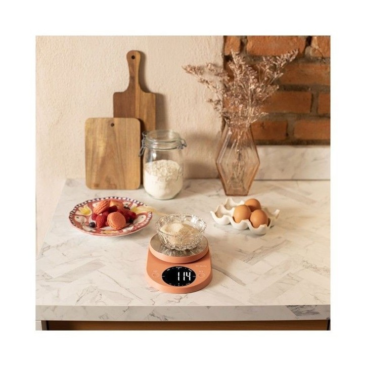 Balance de cuisine électronique - LIVOO - DOM493T - Max. 5 kg - 4 unités de mesure - Touches sensitives - Ecran LCD rétroécl