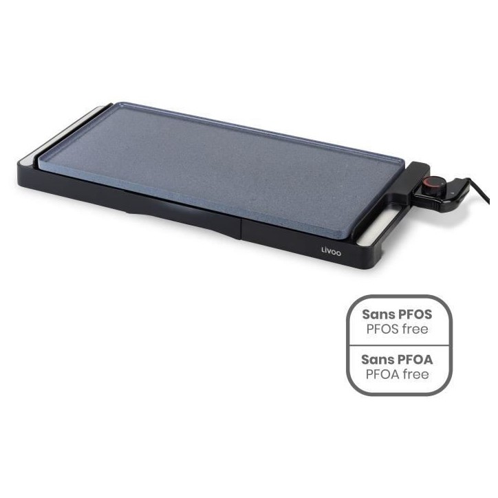 Plancha revetement céramique - LIVOO - DOC320 - 2200W - Plaque amovible en fonte d'aluminium - Thermostat ajustable
