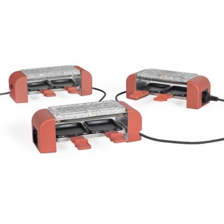 Raclette 2 personnes connectable - LIVOO - DOC310R - 450W - 2 personnes - Thermostat automatique - 2 spatules en bois et 2 caque