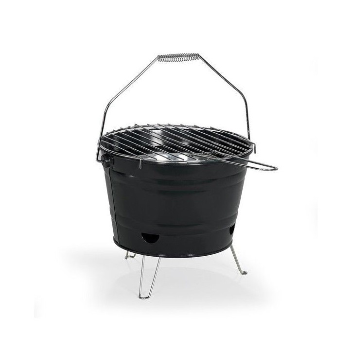 Barbecue a charbon portable - LIVOO - DOC327N - ø27 cm - Grille en acier chromé - Hauteur 24 cm - Pieds pliables - Poignées Barbecue a charbon portable - LIVOO - DOC327N - ø27 cm - Grille en acier chromé - Hauteur 24 cm - Pieds pliables - Poignées