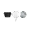 Barbecue a charbon portable - LIVOO - DOC327N - ø27 cm - Grille en ac