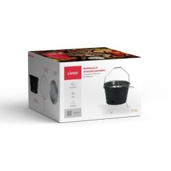 Barbecue a charbon portable - LIVOO - DOC327N - ø27 cm - Grille en ac