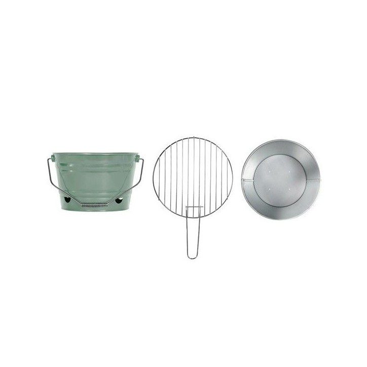 Barbecue a charbon portable - LIVOO - DOC327V - ø27 cm - Grille en acier chromé - Hauteur 24 cm - Pieds pliables - Poignées