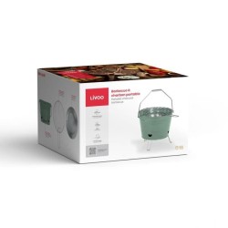 Barbecue a charbon portable - LIVOO - DOC327V - ø27 cm - Grille en ac