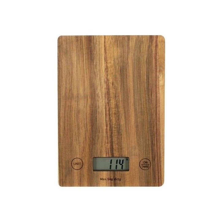 Balance de cuisine électronique - LIVOO - DOM492 - Plateau acacia - Max. 5 kg - 4 unités de mesure - Ecran LCD Balance de cuisine électronique - LIVOO - DOM492 - Plateau acacia - Max. 5 kg - 4 unités de mesure - Ecran LCD