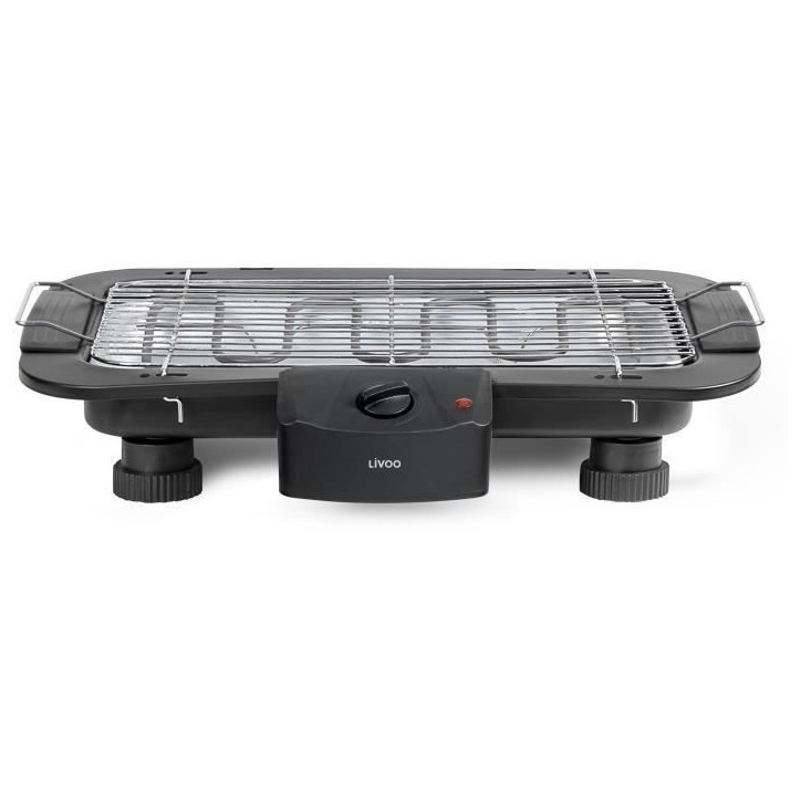 Barbecue électrique sur pieds 2 en 1 - LIVOO - DOM506 - 2200W - 2 en 1 - 2 hauteurs - Thermostat ajustable Barbecue électrique sur pieds 2 en 1 - LIVOO - DOM506 - 2200W - 2 en 1 - 2 hauteurs - Thermostat ajustable
