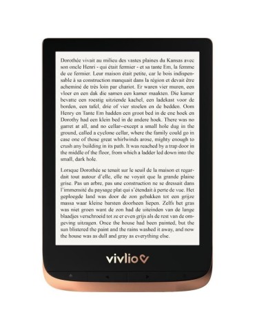 Liseuse numérique Vivlio Touch HD - Jaune - 6 - 16 Go - Pack d'ebooks de plus de 8 Ebooks OFFERT