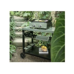 Plancha gaz - LIVOO - DOC323 - 2 brûleurs - 45,5 x 35,5 cm - Plaque d
