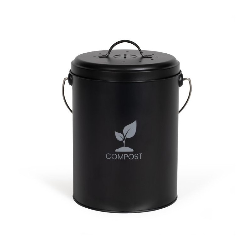 Seau a compost de cuisine - LIVOO - MES154N - 6 L - Ø18 cm - Hauteur