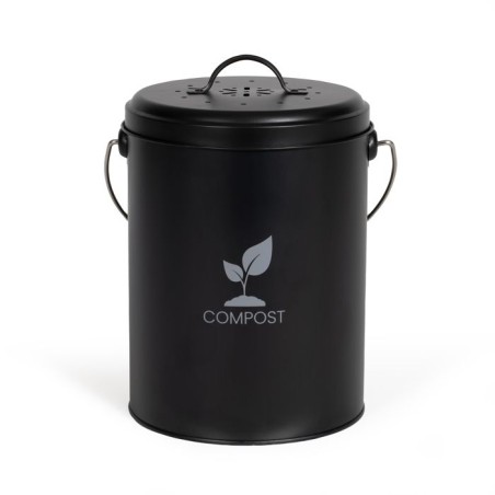 Seau a compost de cuisine - LIVOO - MES154N - 6 L - Ø18 cm - Hauteur