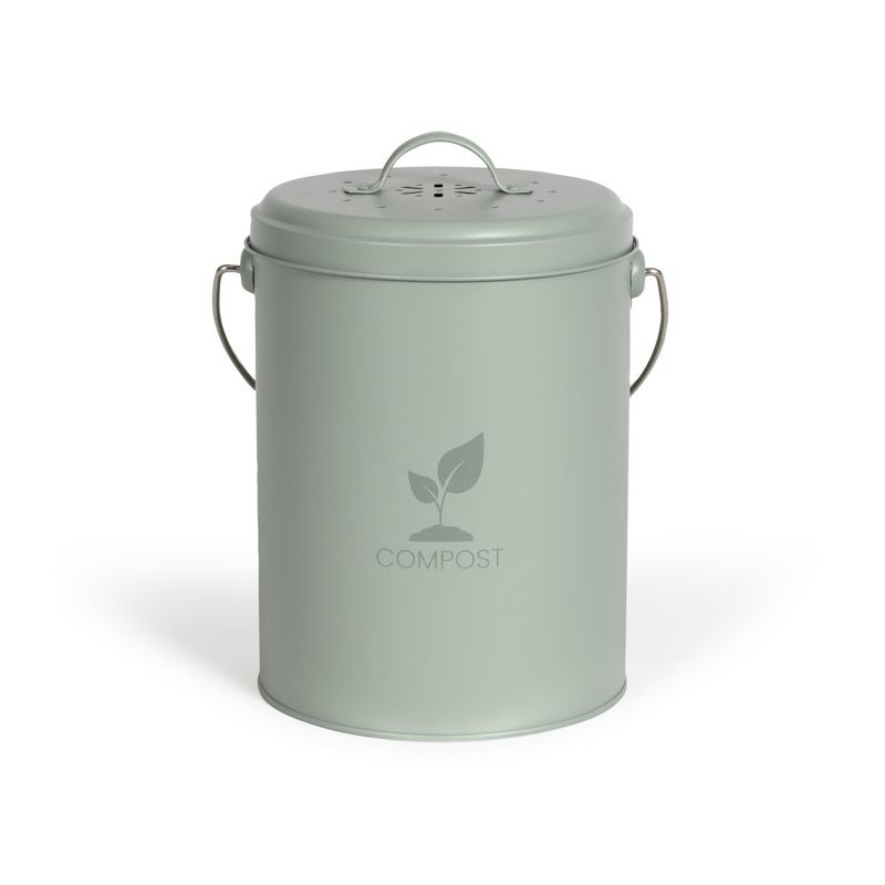 Seau a compost de cuisine - LIVOO - MES154V - 6 L - Ø18 cm - Hauteur