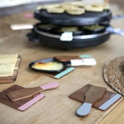 Set d'accessoires pour raclette - LIVOO - MEN427 - En acacia - 8 spatu