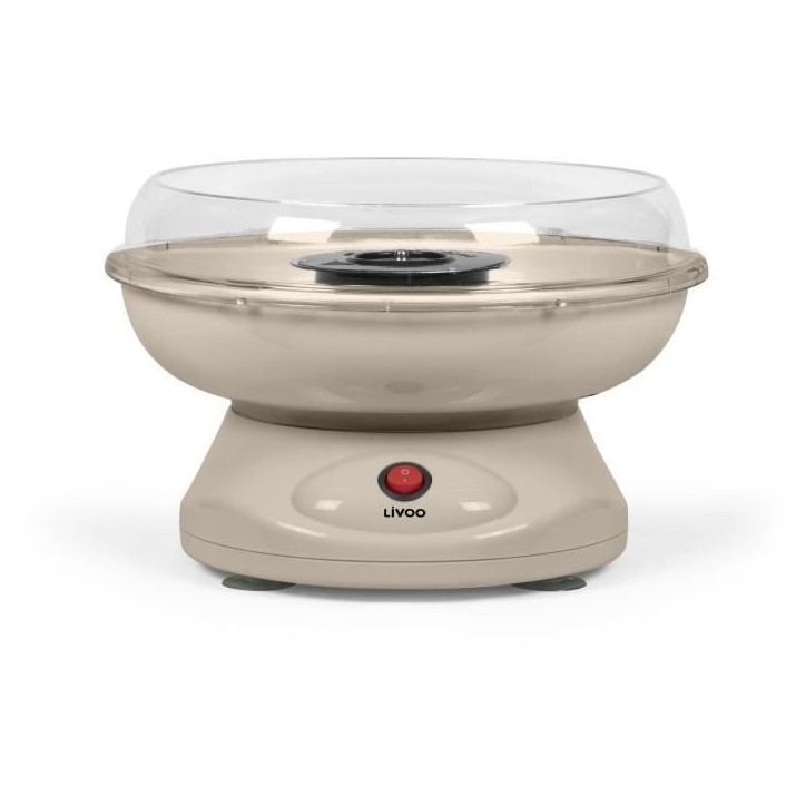 Machine a barbe a papa - LIVOO - DOM468C - 450W - Cuve et couvercle amovibles - Cuillere doseuse et 10 sticks en bambou inclus Machine a barbe a papa - LIVOO - DOM468C - 450W - Cuve et couvercle amovibles - Cuillere doseuse et 10 sticks en bambou inclus