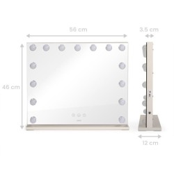 Miroir de maquillage Hollywood - LIVOO - DOS207 - 56 x 44 cm - 15 LEDs