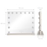 Miroir de maquillage Hollywood - LIVOO - DOS207 - 56 x 44 cm - 15 LEDs