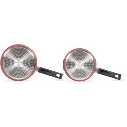 Set de 2 casseroles - LIVOO - MEP154R - Antiadhésif sans PFOA - Manch