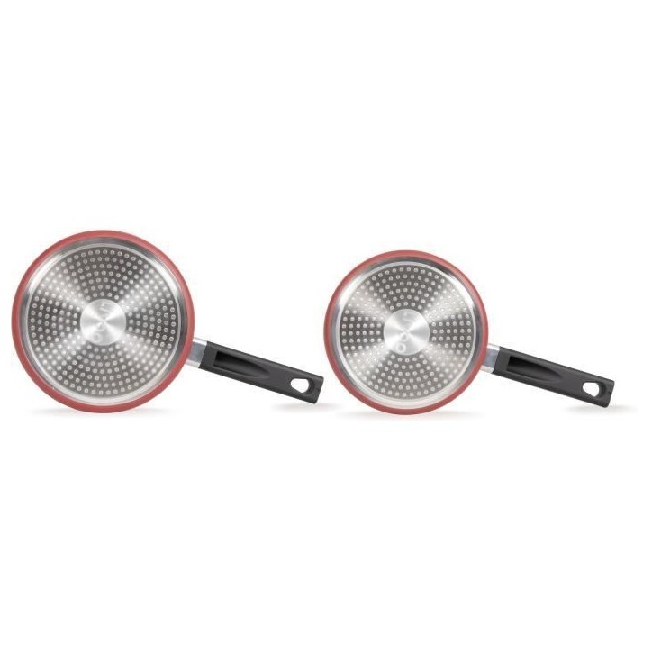 Set de 2 casseroles - LIVOO - MEP154R - Antiadhésif sans PFOA - Manche silicone - Tous feux Set de 2 casseroles - LIVOO - MEP154R - Antiadhésif sans PFOA - Manche silicone - Tous feux