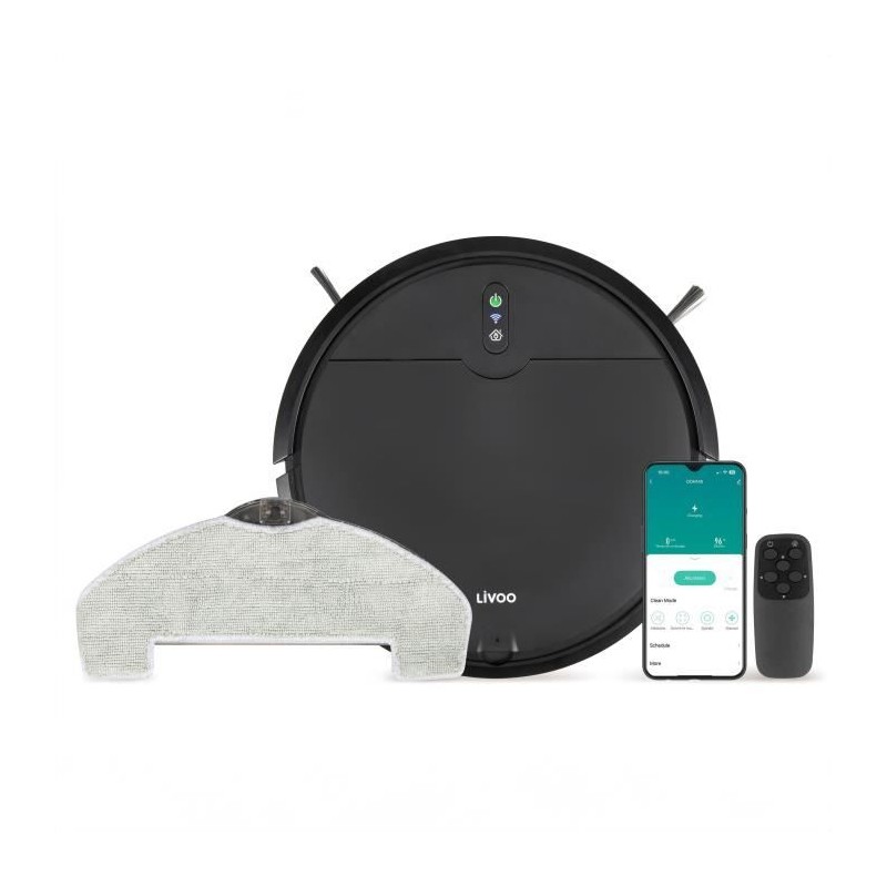 Aspirateur Robot laveur connecté - LIVOO - DOH145 WASH'UP - 1000 Pa - Aspirateur Robot laveur connecté - LIVOO - DOH145 WASH'UP - 1000 Pa -