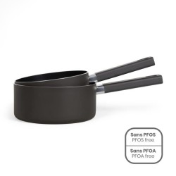 Set de 2 casseroles - LIVOO - MEP154N - Antiadhésif sans PFOA - Manch