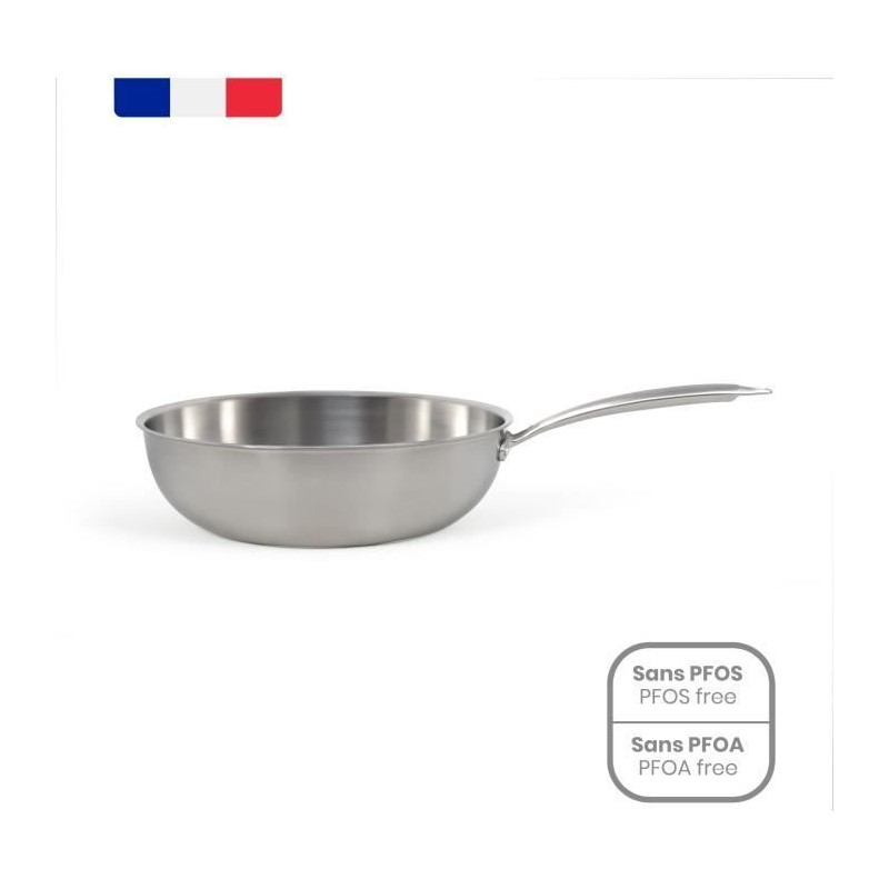 Wok en acier inoxydable - LIVOO - MEP162 - Ø 28 cm - Acier inoxydable Wok en acier inoxydable - LIVOO - MEP162 - Ø 28 cm - Acier inoxydable