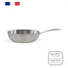 Wok en acier inoxydable - LIVOO - MEP162 - Ø 28 cm - Acier inoxydable
