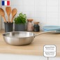 Wok en acier inoxydable - LIVOO - MEP162 - Ø 28 cm - Acier inoxydable - Tous feux dont induction et four - Made in France Wok en acier inoxydable - LIVOO - MEP162 - Ø 28 cm - Acier inoxydable - Tous feux dont induction et four - Made in France